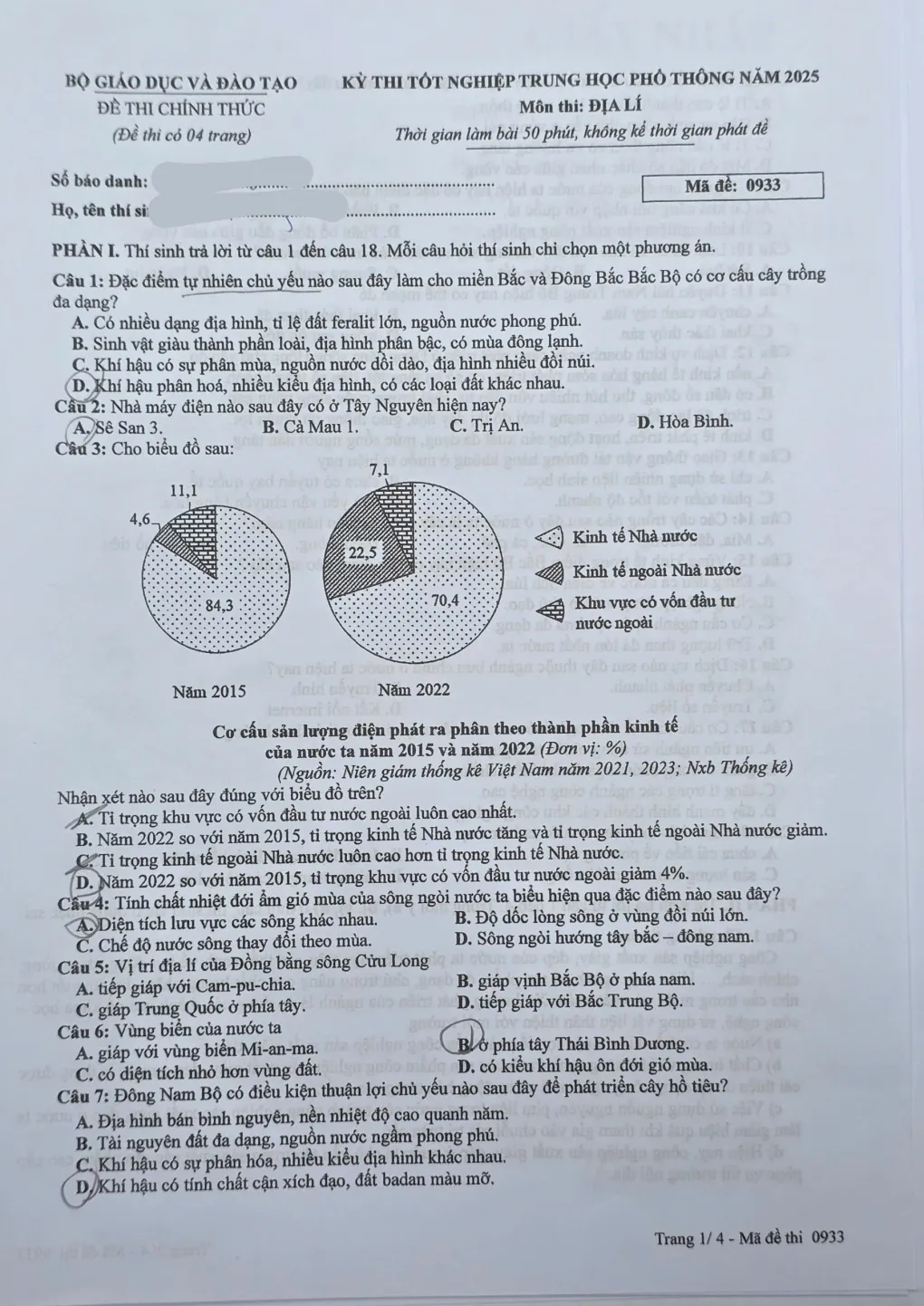 Đề thi m&ocirc;n Địa l&yacute; thi tốt nghiệp THPT 2025
- Ảnh 3.