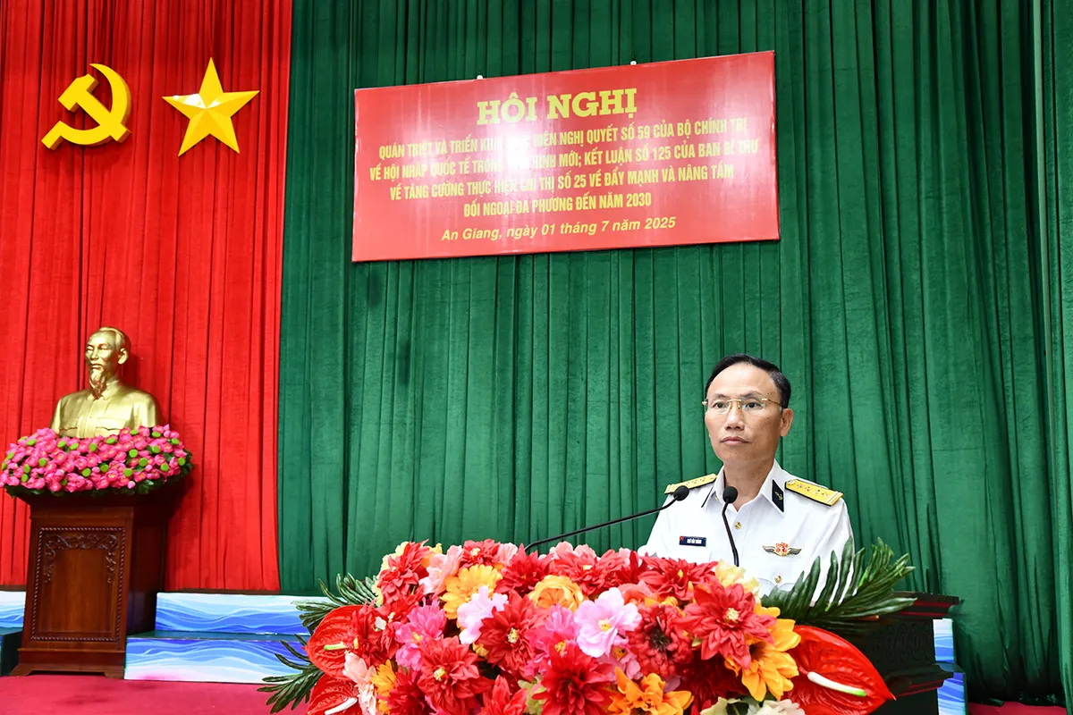 Đảng ủy Vùng 5 Hải quân quán triệt và triển khai thực hiện Nghị quyết số 59 của Bộ Chính trị - Ảnh 1.