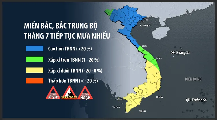 Tháng 7/2025, miền Bắc và Bắc Trung Bộ mưa nhiều hơn hàng năm- Ảnh 1.