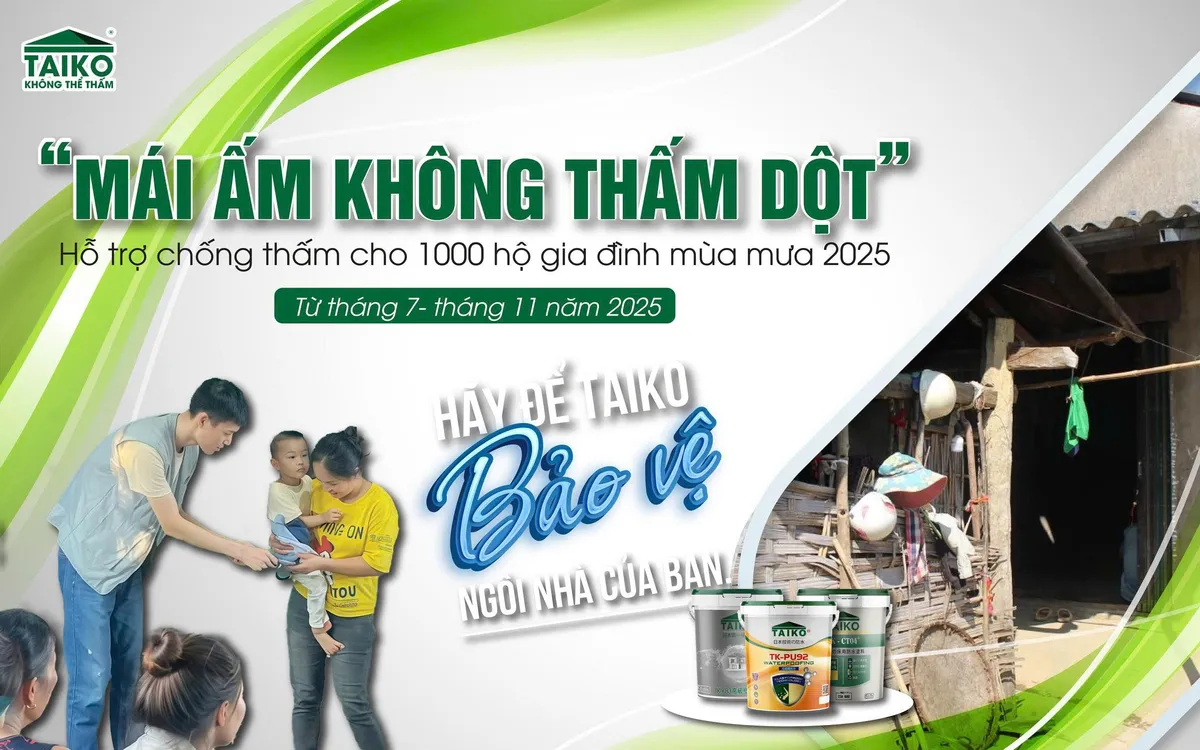 Taiko Group chung tay bảo vệ 1.000 mái nhà trước mùa mưa 2025 - Ảnh 1.