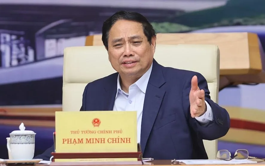 Thủ tướng Phạm Minh Chính, Trưởng Ban Chỉ đạo các công trình trọng điểm, dự án quan trọng quốc gia lĩnh vực đường sắt, chủ trì Hội nghị trực tuyến phiên họp thứ 3 của Ban Chỉ đạo - Ảnh: VGP/Nhật Bắc Thủ tướng Phạm Minh Chính, Trưởng Ban Chỉ đạo các công trình trọng điểm, dự án quan trọng quốc gia lĩnh vực đường sắt, chủ trì Hội nghị trực tuyến phiên họp thứ 3 của Ban Chỉ đạo - Ảnh: VGP/Nhật Bắc