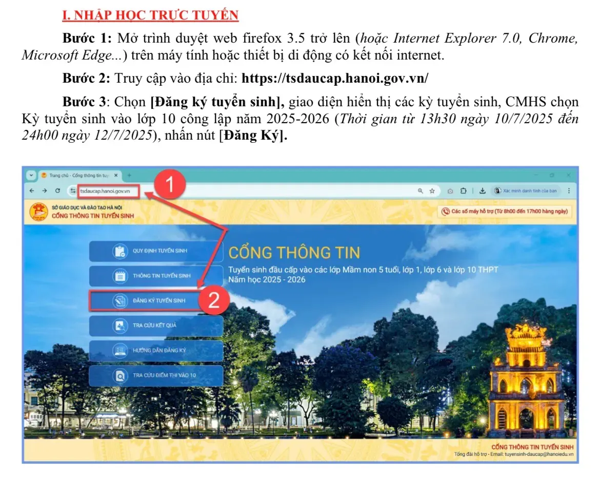 Chiều 10/7, thí sinh Hà Nộ bắt đầu làm thủ tục nhập học lớp 10 năm học 2025–2026 - Ảnh 2.