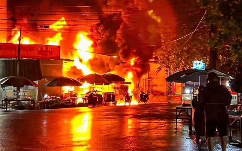 Hiện trường vụ cháy.