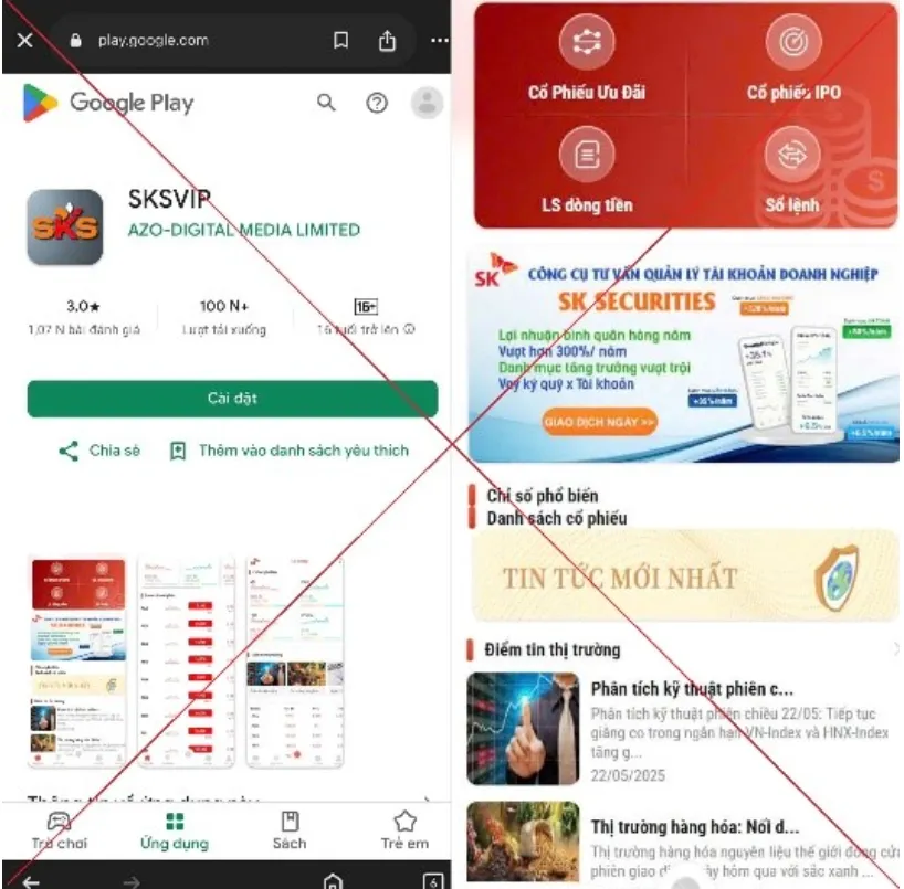 Giả danh ứng dụng chứng khoán, SKSVIP lừa đảo hơn 3,5 tỉ đồng của nhà đầu tư - Ảnh 1.