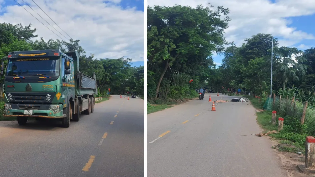 Tai nạn liên hoàn ở Quảng Trị, 1 người bị ô tô cán qua người tử vong - Ảnh 1.