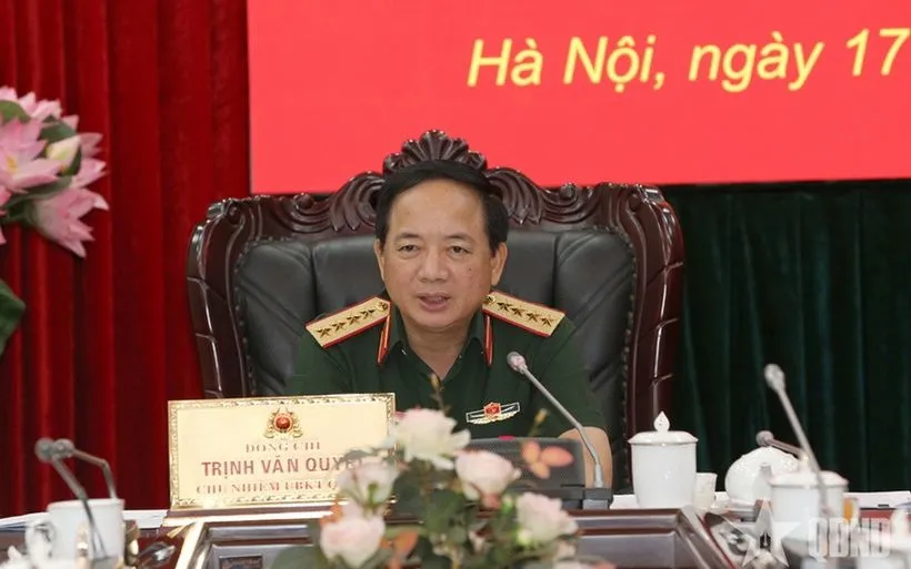 Đại tướng Trịnh Văn Quyết phát biểu tại phiên họp. (Nguồn: Báo Quân đội Nhân dân) Đại tướng Trịnh Văn Quyết phát biểu tại phiên họp. (Nguồn: Báo Quân đội Nhân dân)