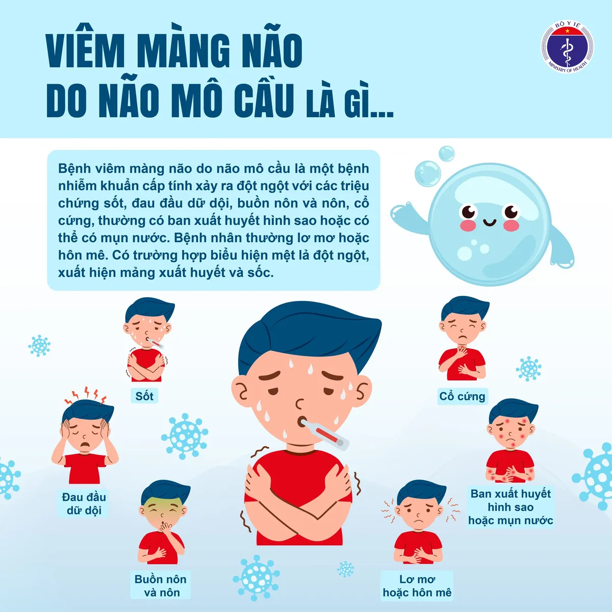 Bộ Y tế khuyến cáo phòng bệnh viêm màng não do não mô cầu - Ảnh 1.
