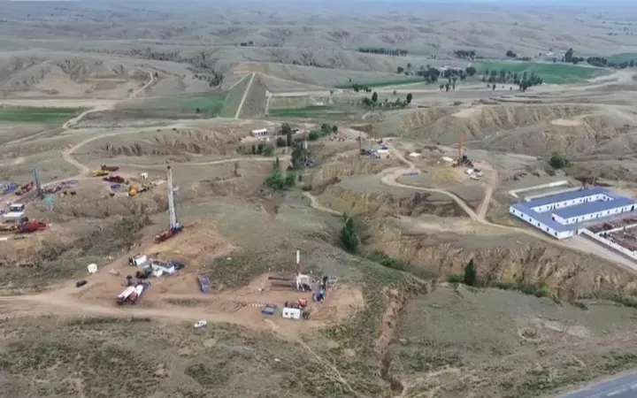 Khu vực khai thác uranium thuộc dự án "National No 1 Uranium". (Ảnh: CGTN) Khu vực khai thác uranium thuộc dự án "National No 1 Uranium". (Ảnh: CGTN)