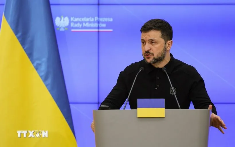 Tổng thống Ukraine Volodymyr Zelensky. (Ảnh: PAP/TTXVN) Tổng thống Ukraine Volodymyr Zelensky. (Ảnh: PAP/TTXVN)
