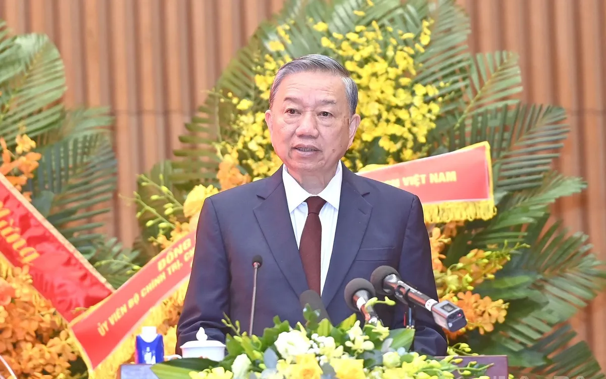 Tổng Bí thư Tô Lâm phát biểu chỉ đạo. Ảnh: Nhân Dân Tổng Bí thư Tô Lâm phát biểu chỉ đạo. Ảnh: Nhân Dân