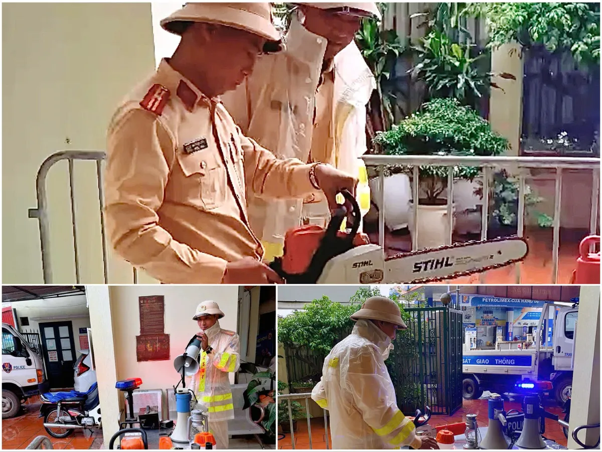 CSGT H&agrave; Nội chủ động phương &aacute;n, sẵn s&agrave;ng ứng ph&oacute; với cơn b&atilde;o số 3 - Ảnh 4.