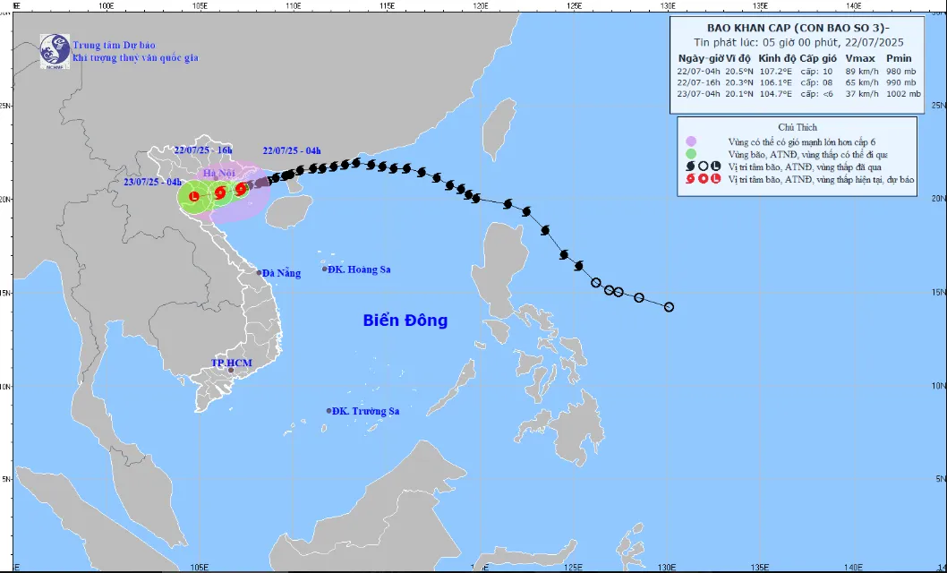 Bão số 3 giật cấp 13, cách Quảng Ninh 140 km, cách Hải Phòng 70 km- Ảnh 1.