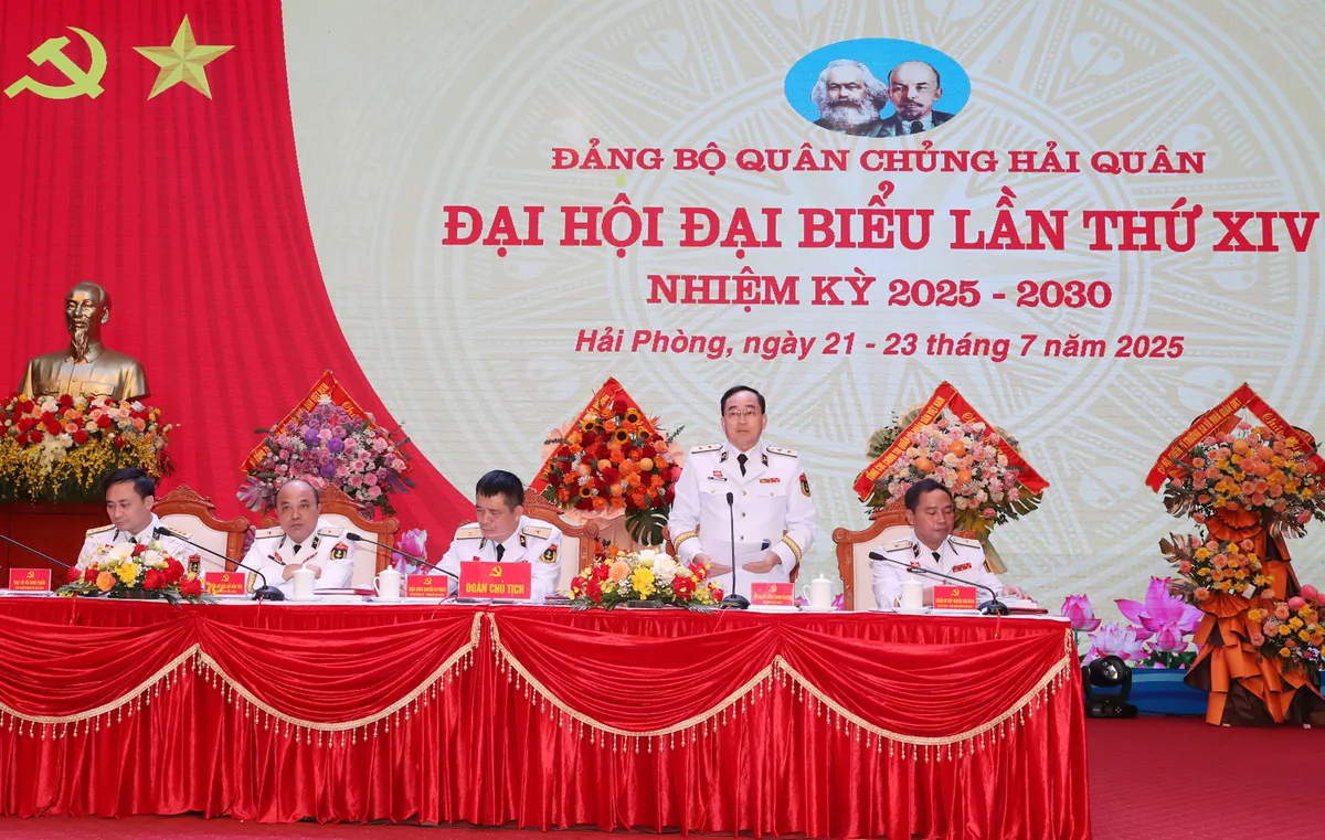 Đại hội đại biểu Đảng bộ Quân chủng Hải quân lần thứ XIV đã thành công rất tốt đẹp - Ảnh 1.