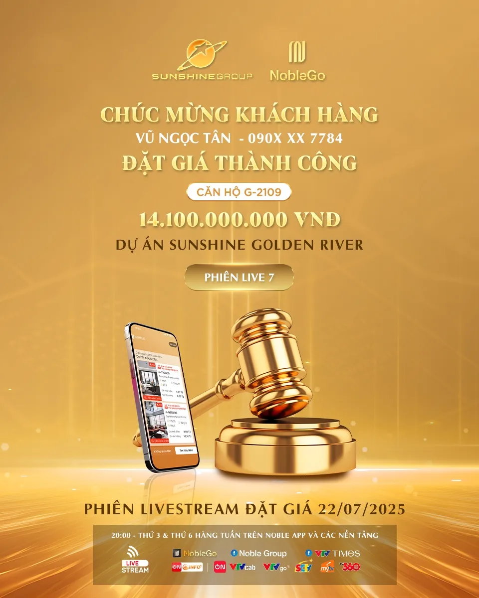 Livestream của Sunshine Group 22/7: Bất ngờ căn hộ 3 phòng ngủ Sunshine Golden River được chốt giá 14,1 tỷ đồng - Ảnh 1.