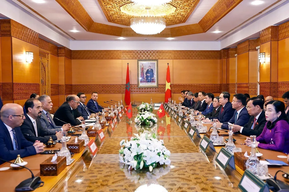 Chủ tịch Quốc hội Trần Thanh Mẫn hội kiến Chủ tịch Thượng viện Morocco - Ảnh 1.