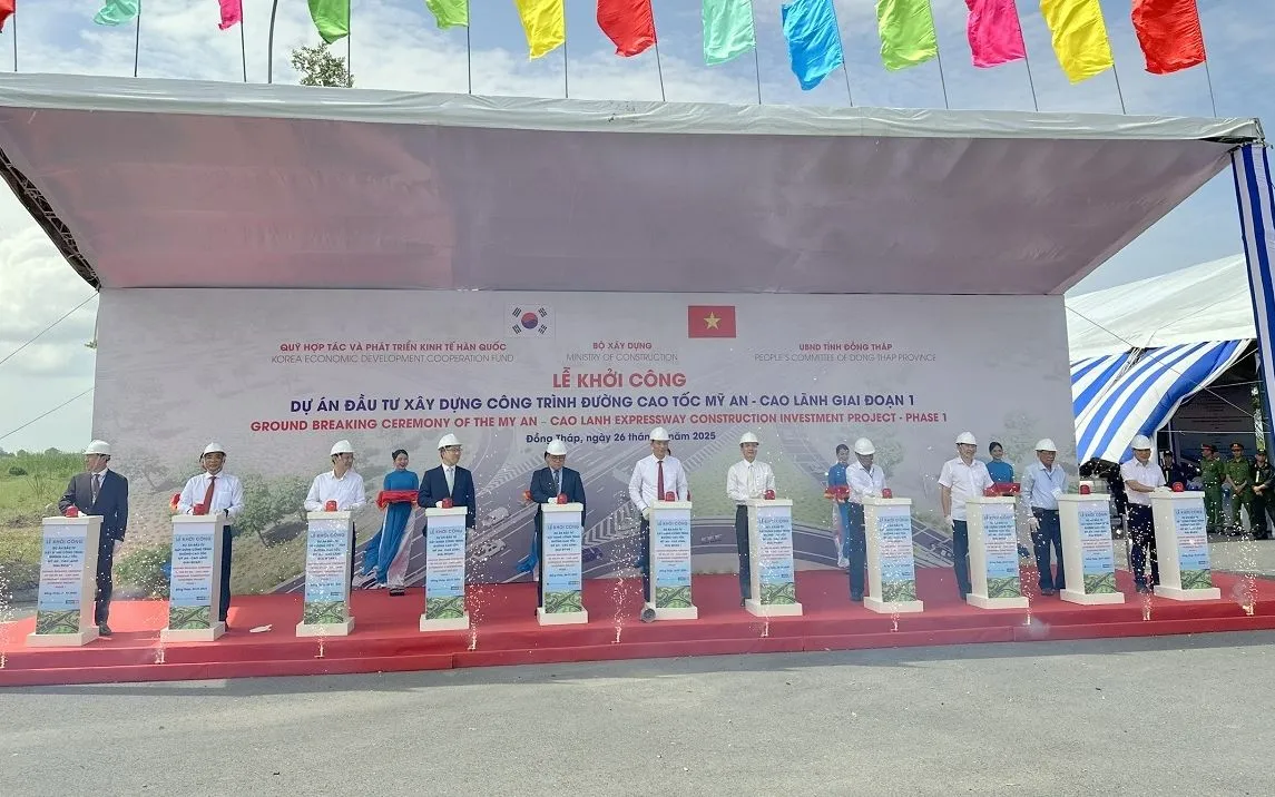 Khởi công cao tốc Mỹ An - Cao Lãnh hơn 6.000 tỷ đồng - Ảnh 1.