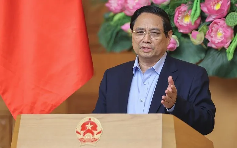 Thủ tướng Phạm Minh Chính phát biểu chỉ đạo tại cuộc họp sơ kết 1 tháng vận hành chính quyền địa phương hai cấp. Ảnh: VGP