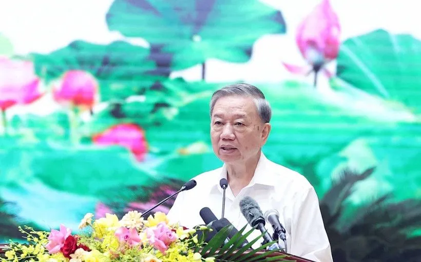 Tổng Bí thư Tô Lâm phát biểu. (Ảnh: TTXVN)