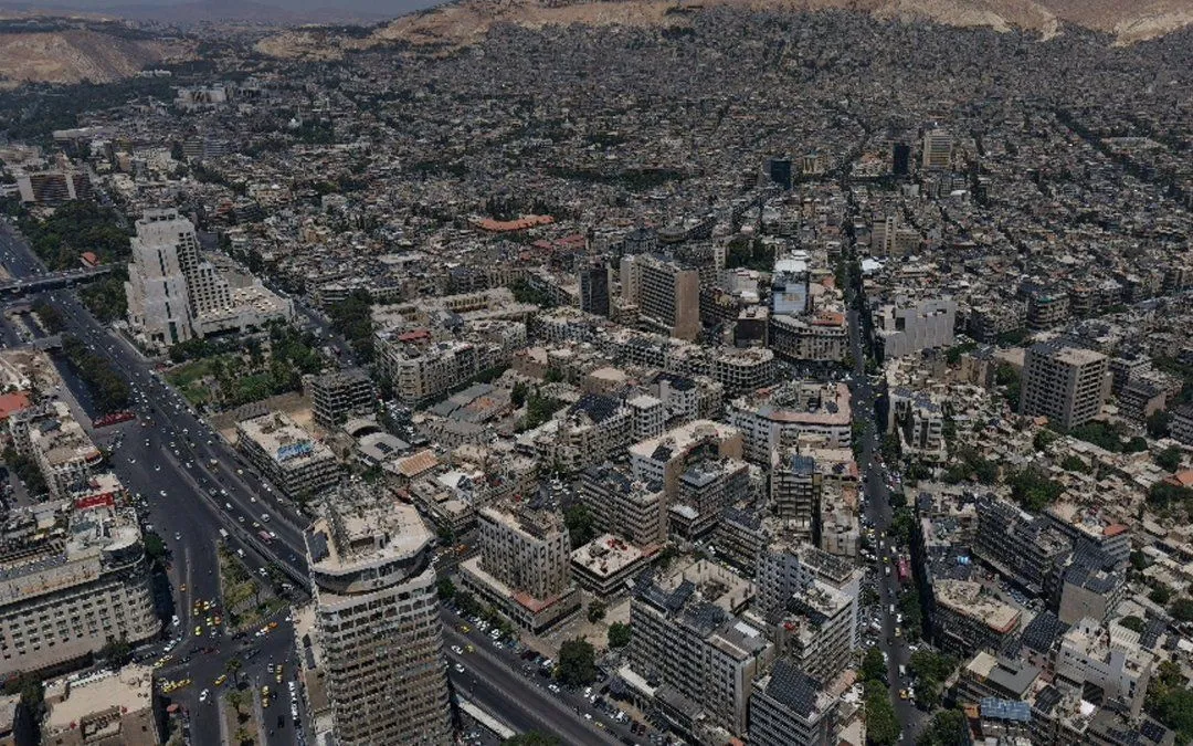 Ảnh chụp thủ đô Damascus một ngày sau cuộc không kích của Israel vào tòa nhà Bộ Quốc phòng Syria, Syria, ngày 17/7/2025 (Ảnh: EPA)