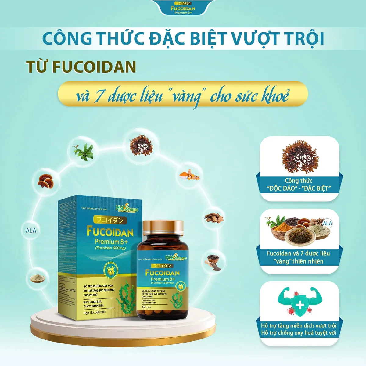 Fucoidan Premium 8 - Tinh tuý từ Fucoidan Nhật Bản và 7 dược liệu quý- Ảnh 1. Fucoidan Premium 8 - Tinh tuý từ Fucoidan Nhật Bản và 7 dược liệu quý- Ảnh 1.