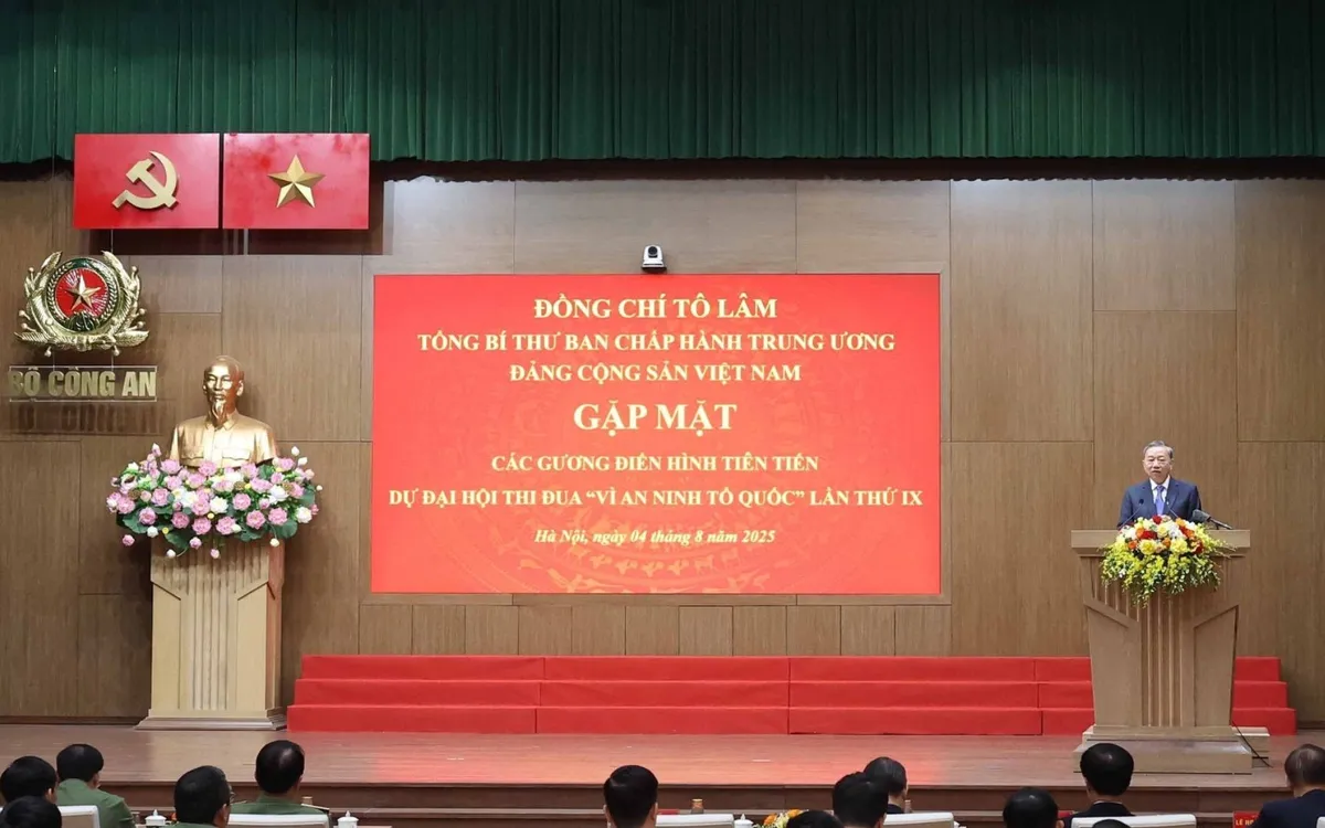 Tổng Bí thư Tô Lâm phát biểu. (Ảnh: TTXVN)