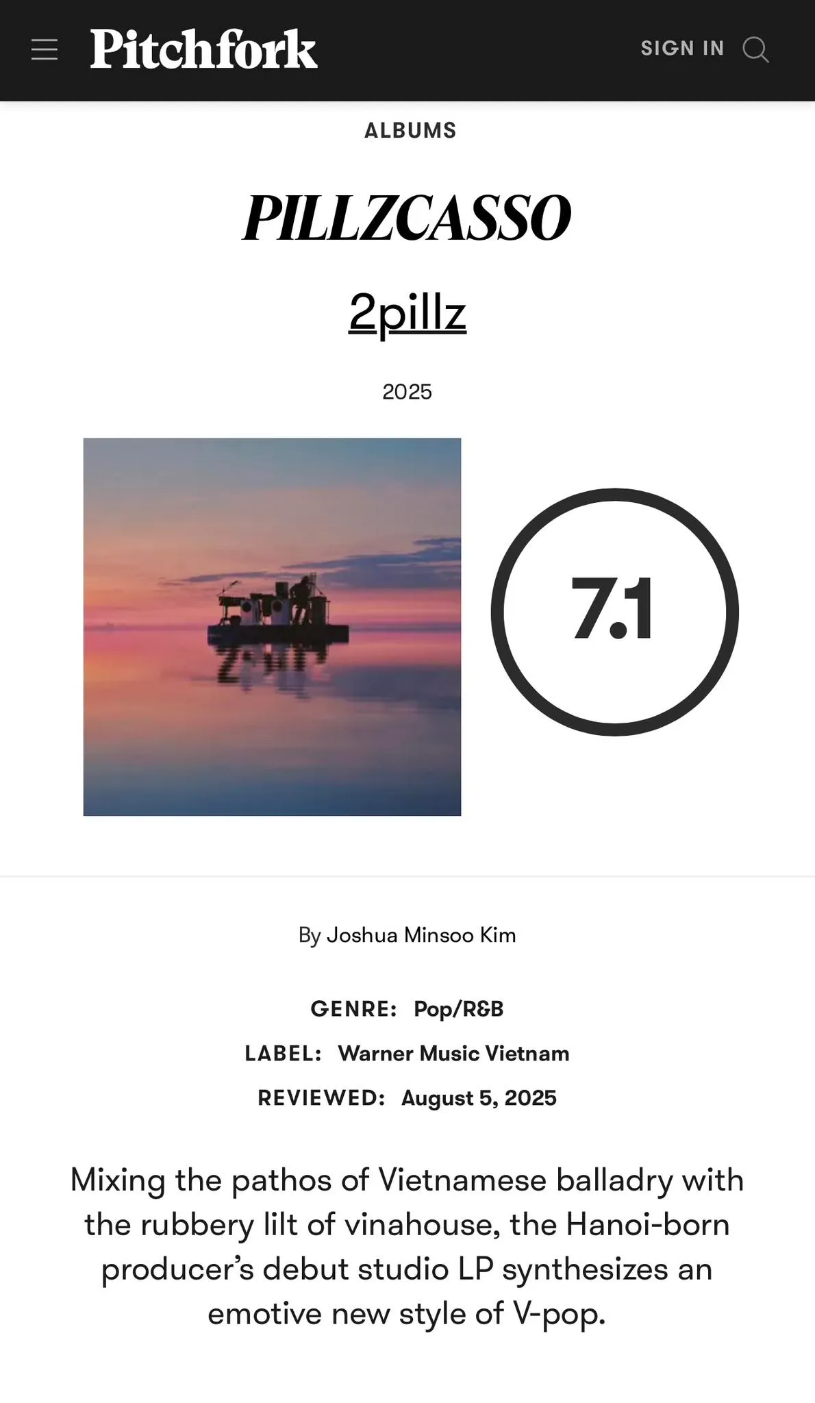 Chuyên trang âm nhạc Pitchfork gọi tên album của Gen Z Việt, điểm ngang với Jennie, Blackpink  - Ảnh 1.