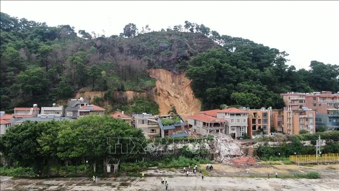 Lở đất tại Quảng Châu (Trung Quốc), 7 người mất tích - Ảnh 1.