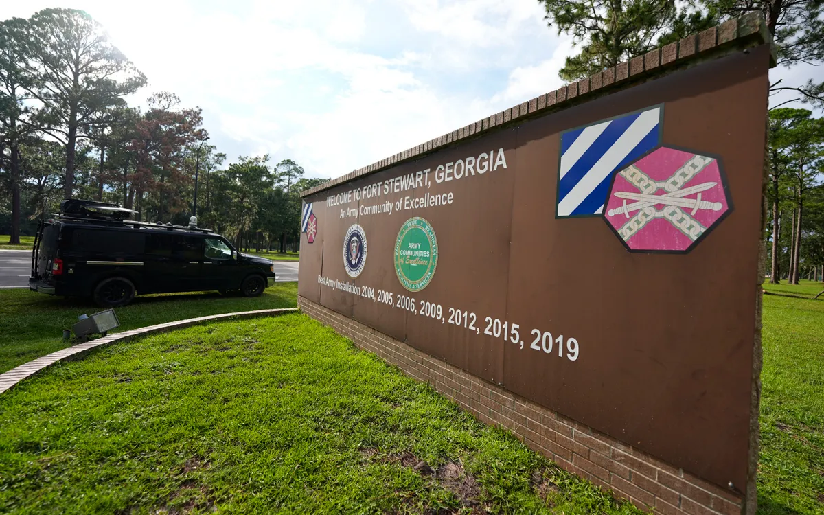 Căn cứ quân sự Fort Stewart - nơi diễn ra vụ xả súng khiến 5 binh sĩ bị thương (Ảnh: AP)