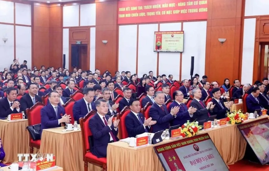 Tổng Bí thư Tô Lâm dự Đại hội Đảng bộ Văn phòng Trung ương Đảng nhiệm kỳ 2025-2030 - Ảnh 1.