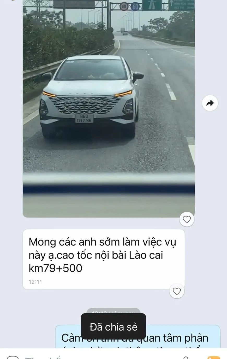  Phạt 40 triệu đồng, trừ 10 điểm GPLX tài xế đi ngược chiều trên cao tốc Hà Nội – Lào Cai - Ảnh 1.