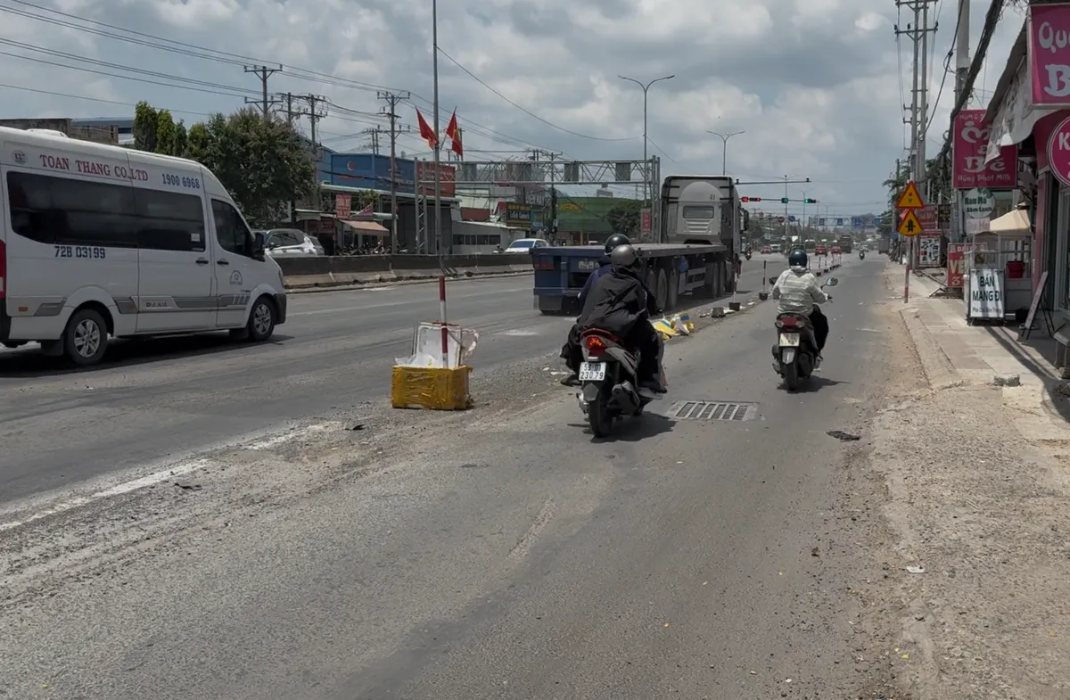 Xử lý tình trạng mất ATGT do sửa chữa Quốc lộ 51- Ảnh 1.