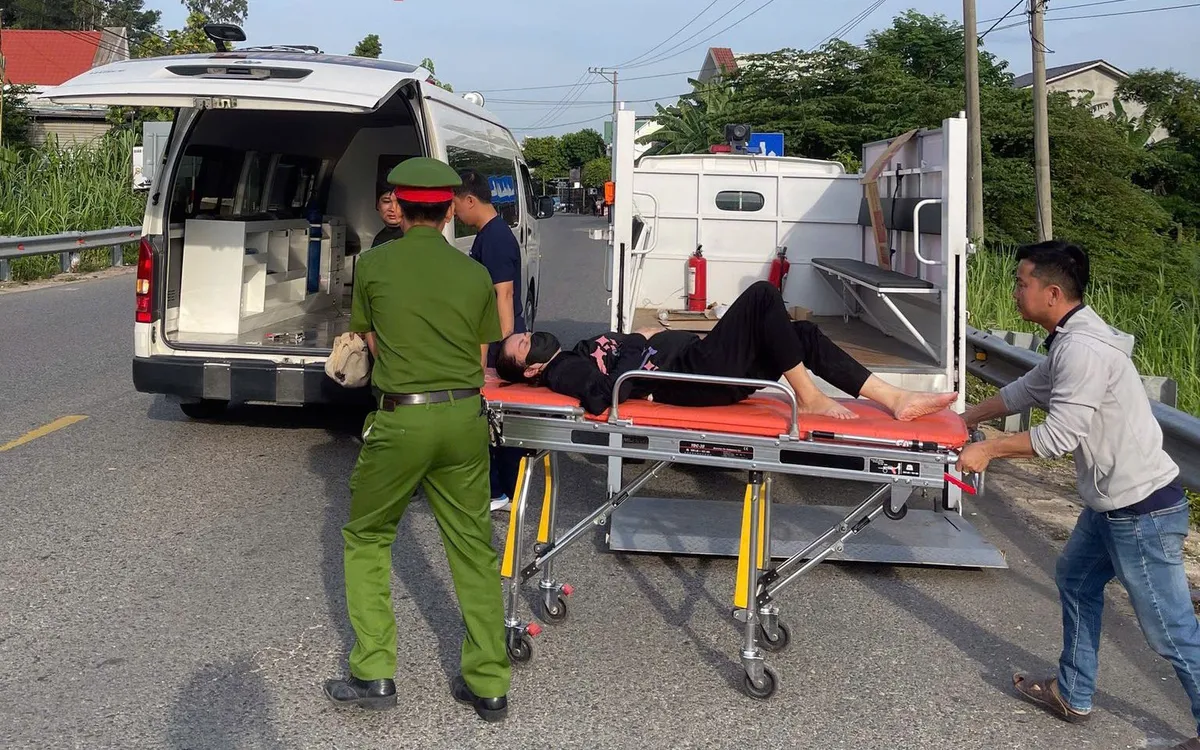 Công an xã Hà Nha kịp thời cứu giúp thai phụ gặp tai nạn giao thông.