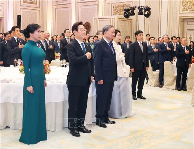 Tổng Bí thư Tô Lâm dự chiêu đãi cấp Nhà nước do Tổng thống Hàn Quốc chủ trì - Ảnh 2.