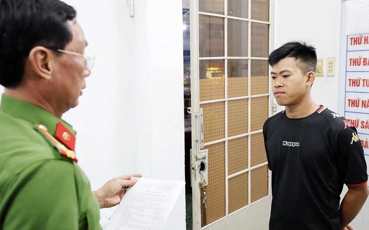 Cơ quan Công an ra Quyết định tạm giữ hình sự đối với Lê Trần Trung Tín. Ảnh: CQCA 