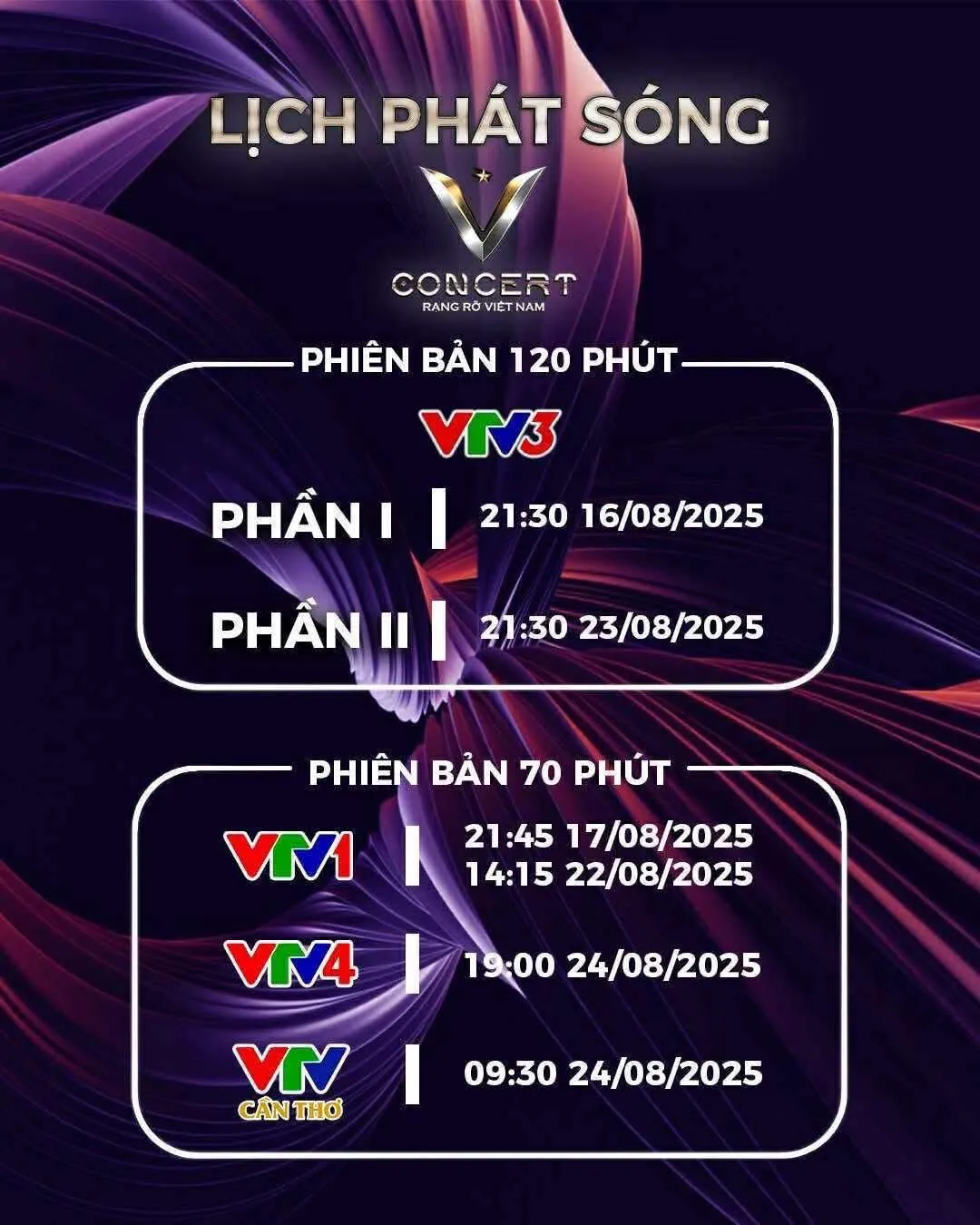 Lịch phát sóng V Concert - Bùng nổ trên các kênh VTV - Ảnh 1.