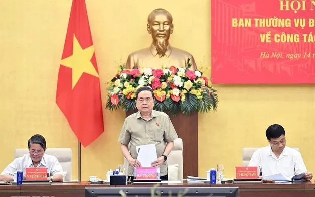 Chủ tịch Quốc hội Trần Thanh Mẫn phát biểu. (Ảnh: TTXVN)