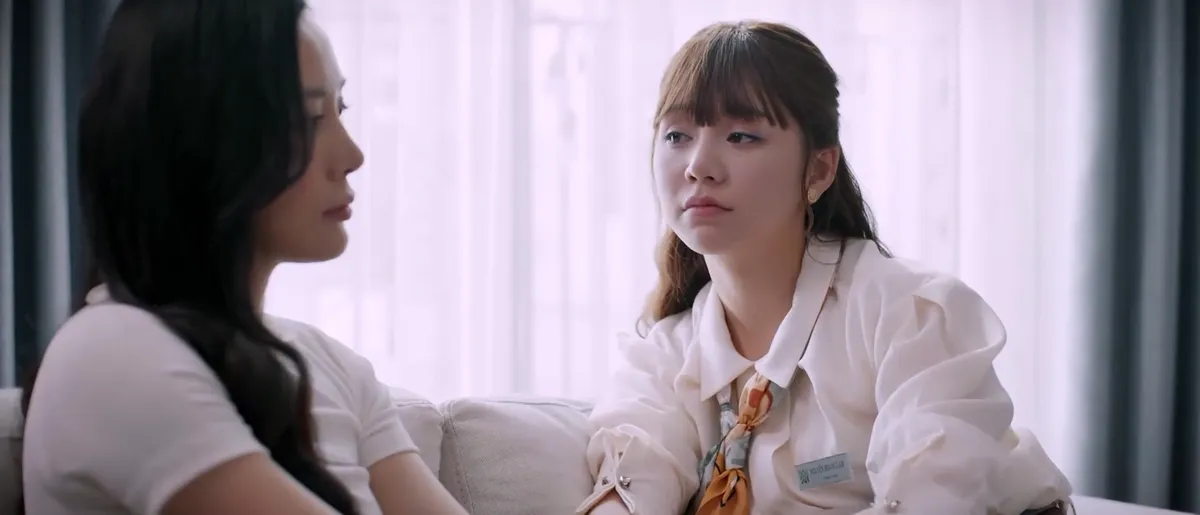 Gió ngang khoảng trời xanh - Tập 3: Trà xanh tẽn tò trước chiêu phủ đầu cao tay của vợ giám đốc - Ảnh 8.
