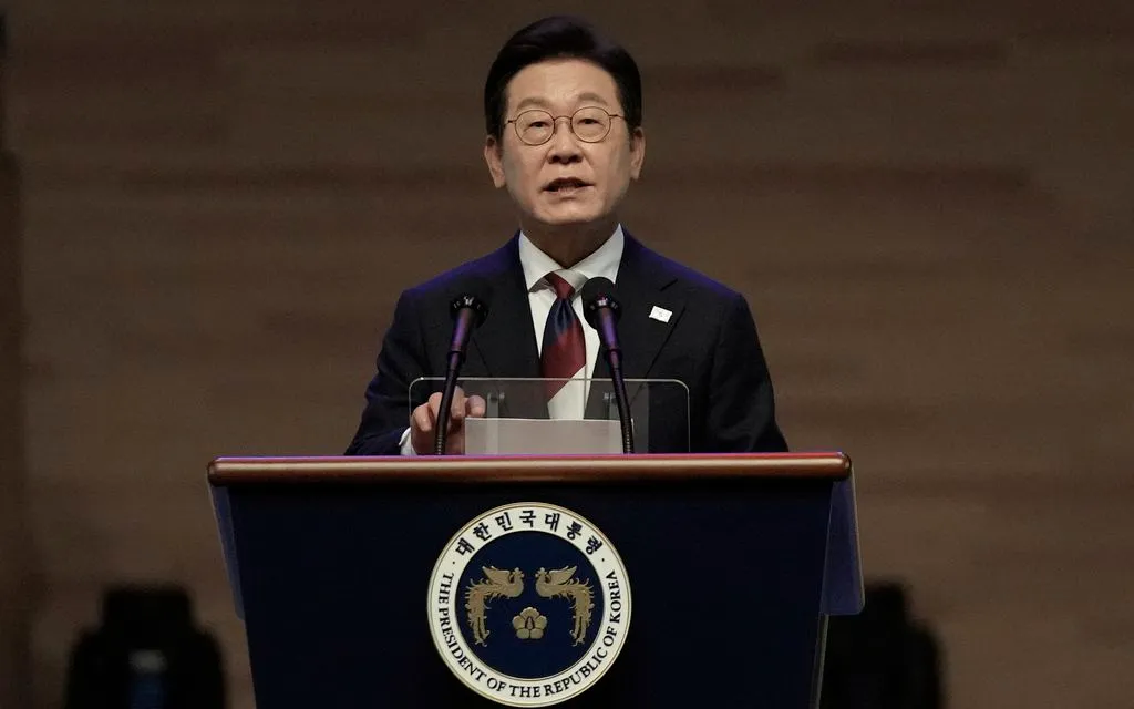 Tổng thống Hàn Quốc Lee Jae Myung phát biểu tại lễ kỷ niệm 80 năm giải phóng ở Seoul, ngày 15/8/2025 (Ảnh: AP) Tổng thống Hàn Quốc Lee Jae Myung phát biểu tại lễ kỷ niệm 80 năm giải phóng ở Seoul, ngày 15/8/2025 (Ảnh: AP)