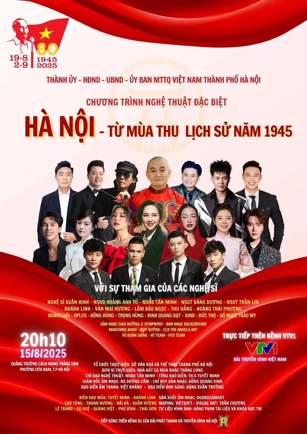 THTT chương trình nghệ thuật đặc biệt “Hà Nội - Từ mùa Thu lịch sử năm 1945” (20h10, VTV1) - Ảnh 1.