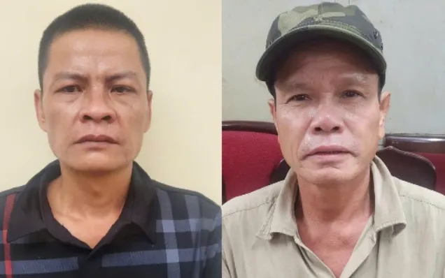 Hai đối tượng bị bắt giữ. (Ảnh: CA)