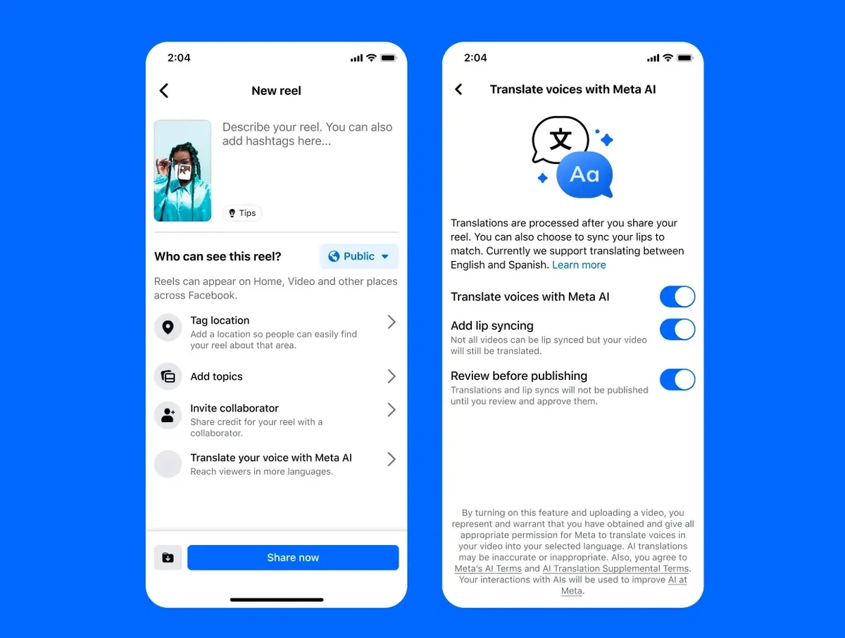Meta tung t&iacute;nh năng dịch giọng n&oacute;i bằng AI tr&ecirc;n to&agrave;n cầu - Ảnh 1.