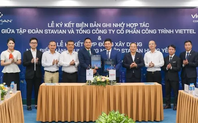 Tập đoàn Stavian và Viettel Construction ký kết Biên bản ghi nhớ hợp tác 