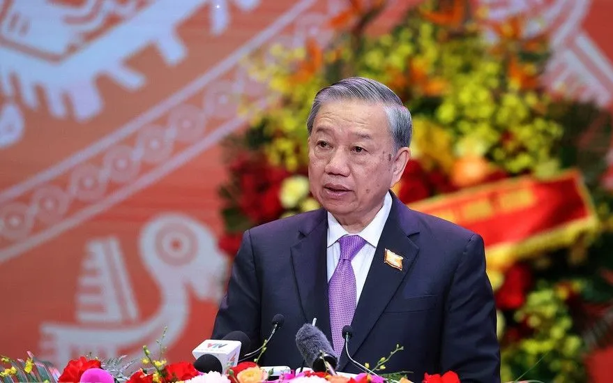 Tổng Bí thư Tô Lâm phát biểu tại Lễ kỷ niệm. Ảnh: TTXVN Tổng Bí thư Tô Lâm phát biểu tại Lễ kỷ niệm. Ảnh: TTXVN