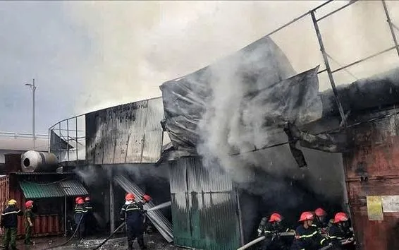 Hiện trường vụ cháy. Ảnh: TTXVN