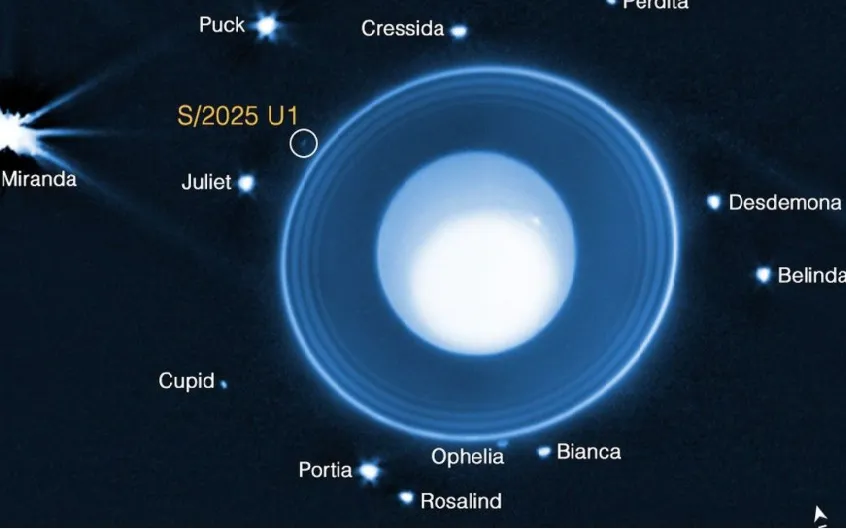 Kính viễn vọng không gian James Webb của NASA đã phát hiện một Mặt trăng mới quay quanh sao Thiên Vương (Ảnh: Sky News) Kính viễn vọng không gian James Webb của NASA đã phát hiện một Mặt trăng mới quay quanh sao Thiên Vương (Ảnh: Sky News)