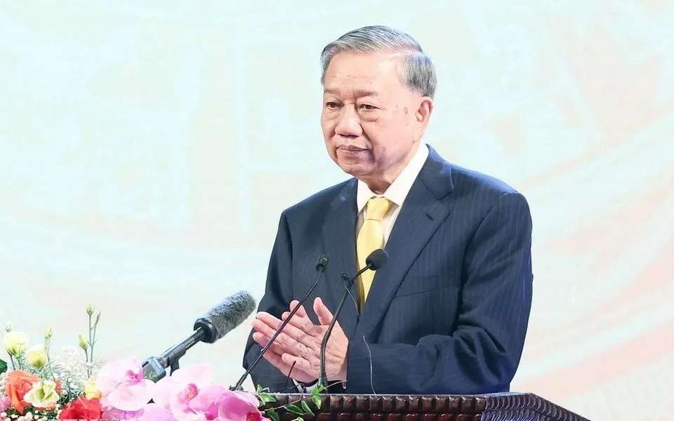 Tổng Bí thư Tô Lâm phát biểu. (Ảnh: TTXVN) Tổng Bí thư Tô Lâm phát biểu. (Ảnh: TTXVN)