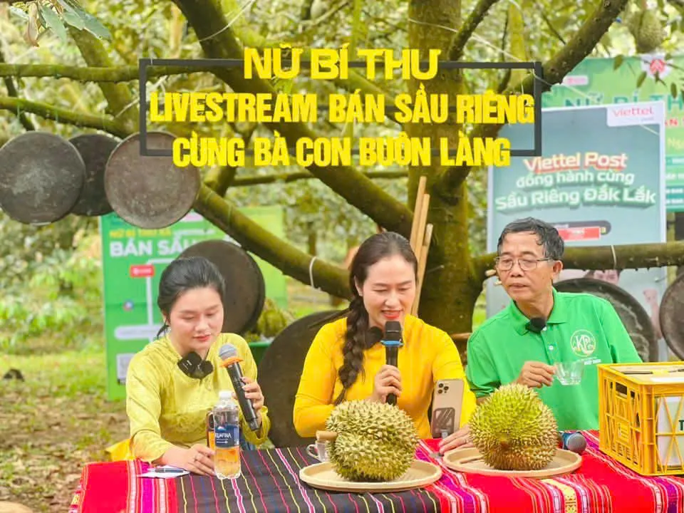 Đắk Lắk: Nữ Bí thư xã livestream bán sầu riêng, thu hút 3,8 tỷ đồng hỗ trợ - Ảnh 1.