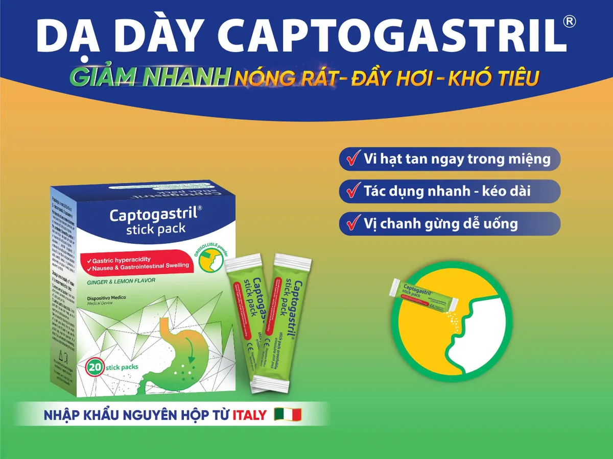 Captogastril - Giải pháp mới hỗ trợ đẩy lùi rối loạn tiêu hóa do dư Axit dạ dày- Ảnh 3.