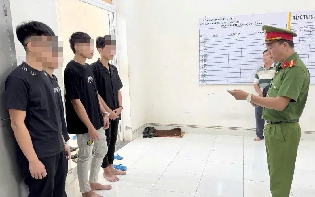 Các bị can bị bắt tạm giam về hành vi cố ý gây thương tích. Ảnh: Công an tỉnh Đồng Nai Các bị can bị bắt tạm giam về hành vi cố ý gây thương tích. Ảnh: Công an tỉnh Đồng Nai