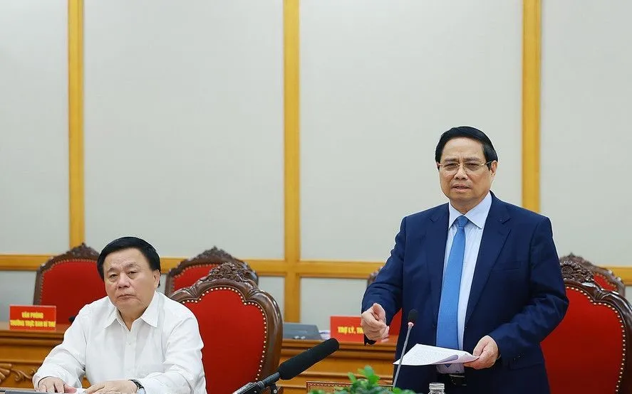 Thủ tướng Phạm Minh Chính làm việc với Ban Thường vụ Tỉnh ủy Quảng Ngãi. Ảnh: TTXVN Thủ tướng Phạm Minh Chính làm việc với Ban Thường vụ Tỉnh ủy Quảng Ngãi. Ảnh: TTXVN